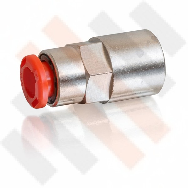 Straight Push-in Air Flow connector with Internal Thread 6mm | Semi-airsuspension