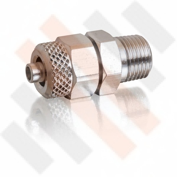 Straight Push-on Air Flow Connector with Conical Thread 6mm | Semi-airsuspension