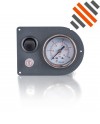 matt grey gauge dashpanel one pressure gauge