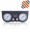 Carbon-look standard gauge dashpanel with double pressure gauge