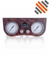 Matte Walnut standard gauge dashpanel with double pressure gauge