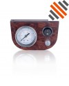 matt walnut color gauge dashpanel with one pressure gauge